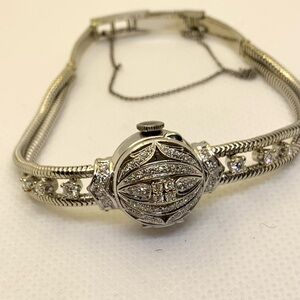 Gorgeous 18k gold diamond Bucherer watch bracelet